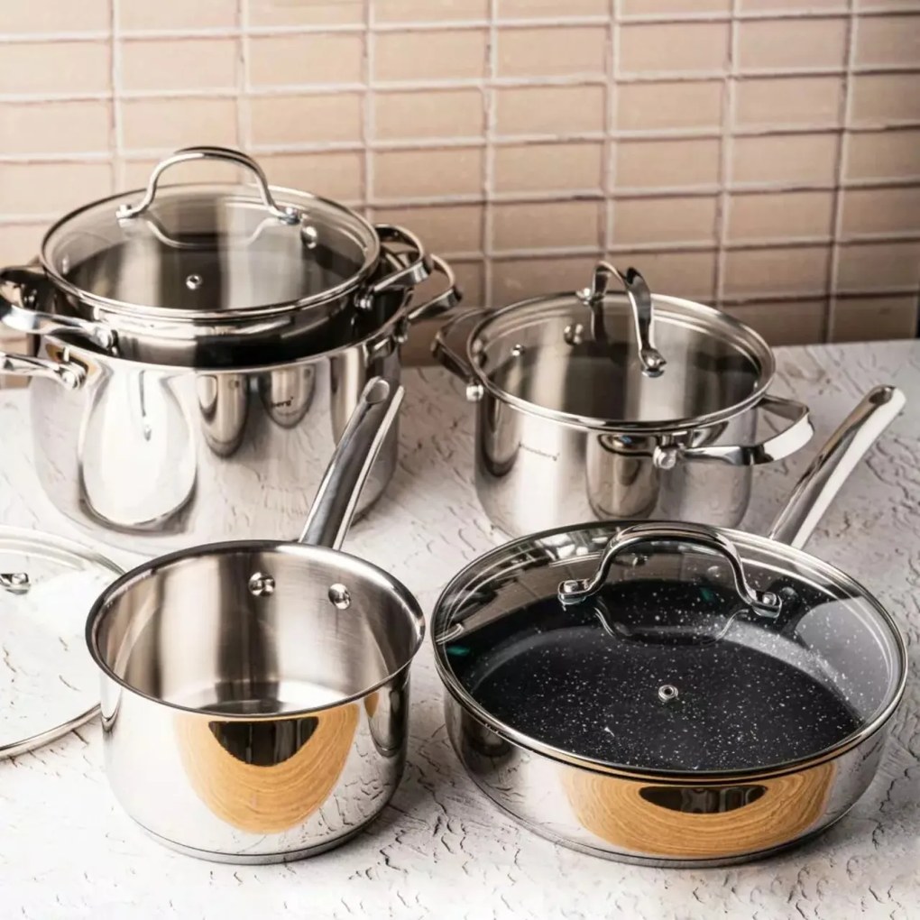 Set de oale, 9 piese, din oțel inoxidabil Klausberg KB-7215