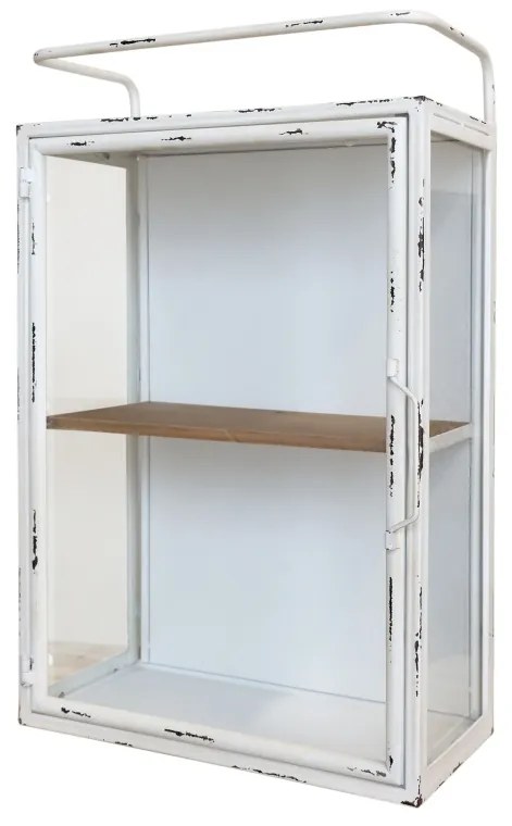 Etajera de perete din metal, cu aspect vintage