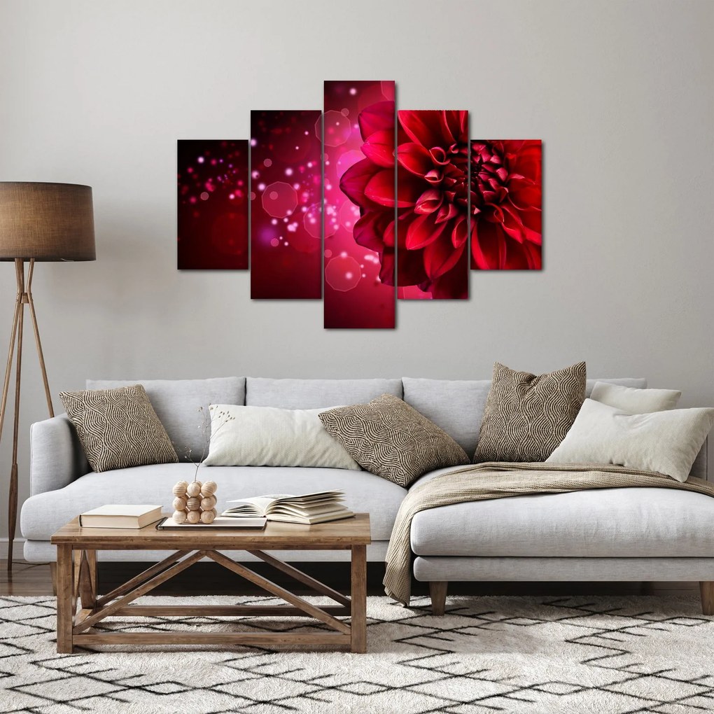 Tablou cu floare roșie (150x105 cm)
