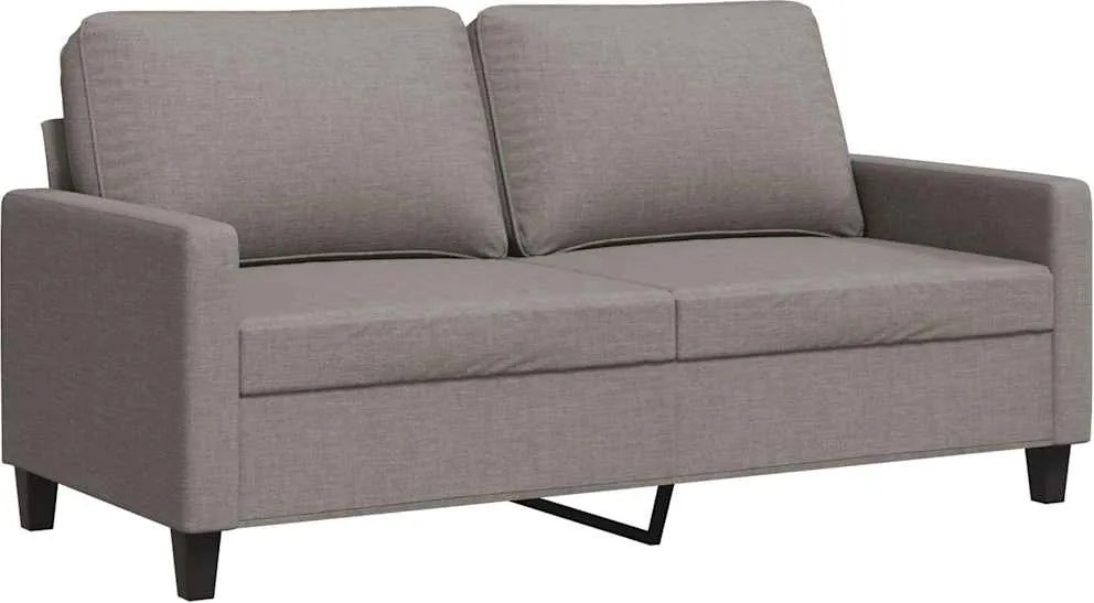 vidaXL Canapea cu 2 locuri, gri taupe, 140 cm, material textil