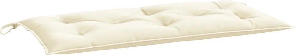 vidaXL Pernă bancă de grădină, alb crem, 110x50x7 cm, textil oxford