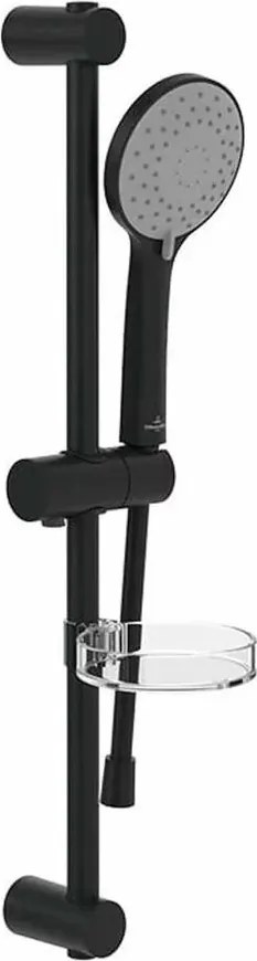 Set de dus cu bara 60 cm Villeroy&Boch Universal para cu 3 functii negru mat