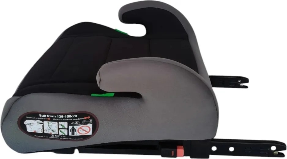Inaltator auto cu ISOFIX NOVOKIDS Splend'or Edition HF-06, R129 i-Size, 125-150 cm, 15-36 kg, Gri