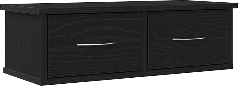 vidaXL Dulap de perete Stejar Negru 60 x 26 x 18,5 cm Lemn compozit