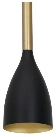 Lustră pe cablu ISTAPPAR 1xE27/60W/230V neagră/aurie