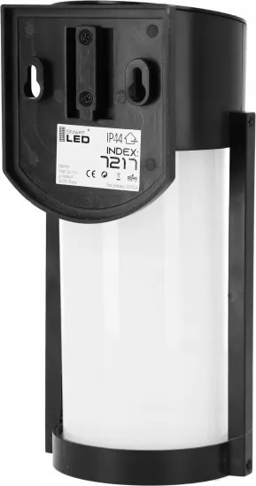 LED Lampă de perete solară LED/3,7V 300 mAh IP44 neagră