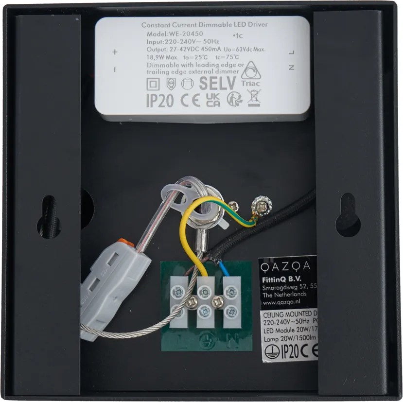 Spot modern negru montat la suprafață, cu LED inclus, cu dimmer - Dionysos