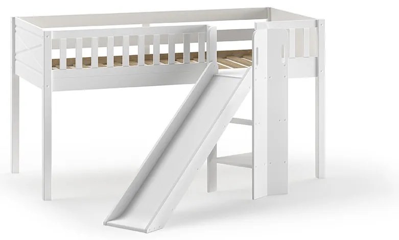 SCOTT PAT SEMI-INALT H115CM CU GLISIERĂ 90 X 200 CM ALB