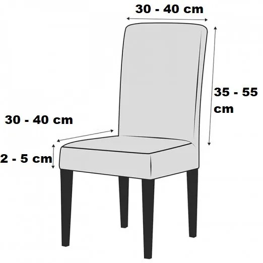 Set 6 huse scaune, creponate si elastice, Coniac