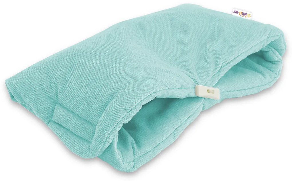 Manșon luxos din catifea Baby Nellys, 40 x 20 cm - verde ca menta