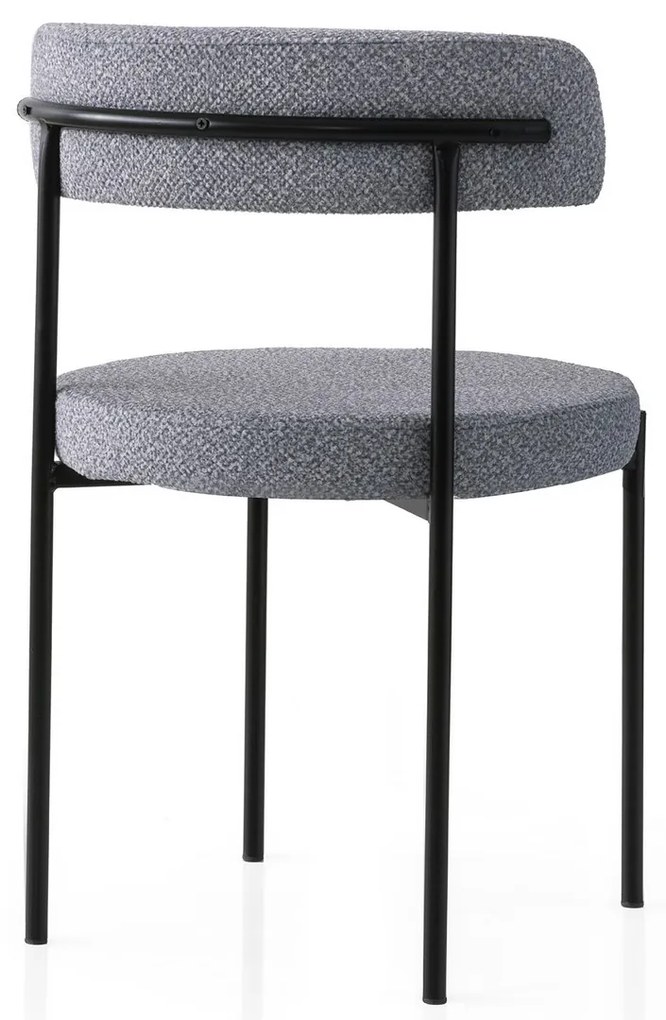 Set 2 buc. scaune bucătărie Gindera V2 (Negru + gri închis). 1127582