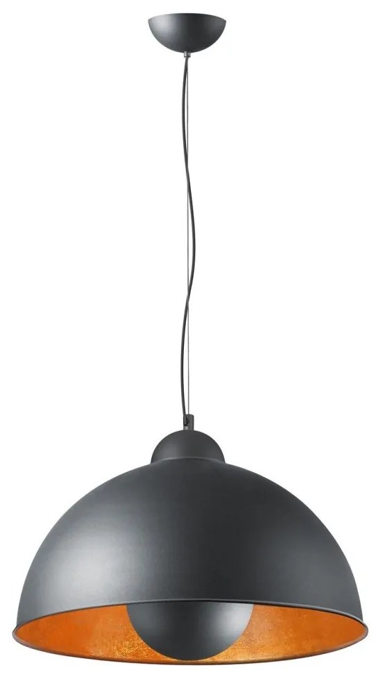 Lustra/Pendul metalic design modern 53cm TOMA BLACK