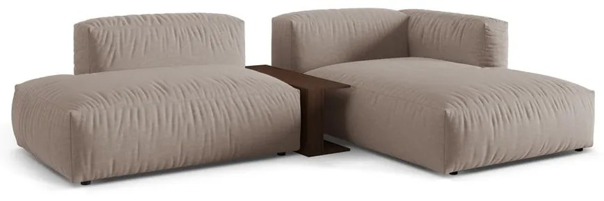 Colțar modular bej (cu colț pe partea dreaptă) Martina – Micadoni Home