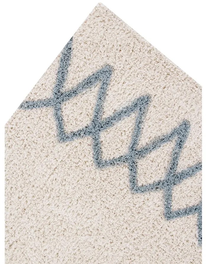 Covor albastru/crem lavabil/țesut manual din bumbac 120x160 cm Atlas Natural – Lorena Canals