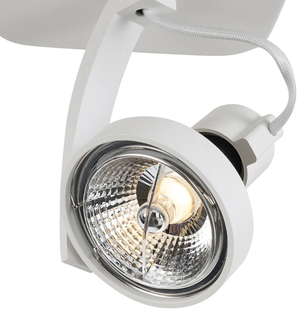 Spot de tavan de design alb GU10 70mm rotativ și înclinabil - Vo