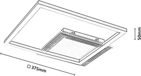 Rabalux 71487 -LED Plafonieră OTTAVIA LED/24W/230V 3000K 37,5x37,5cm auriu