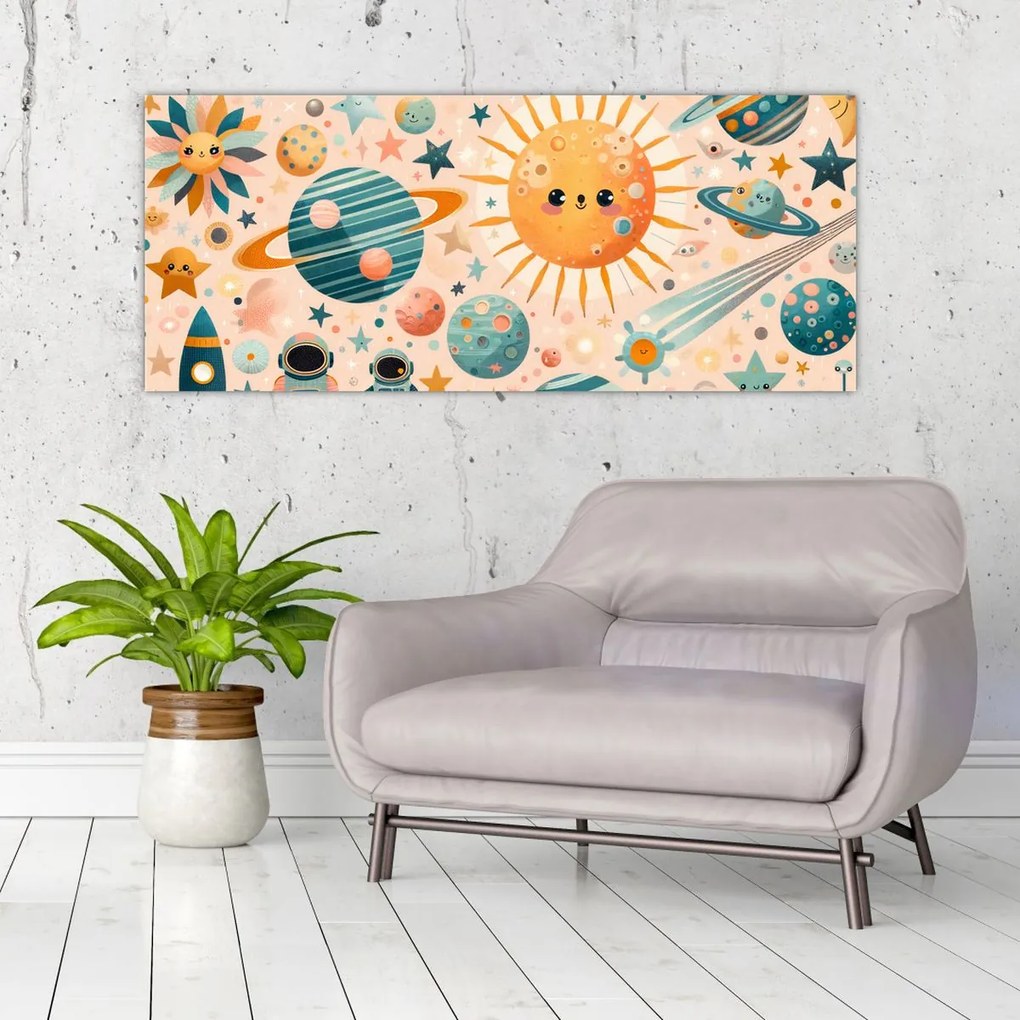 Tablou - Fragmente din spațiu (120x50 cm)