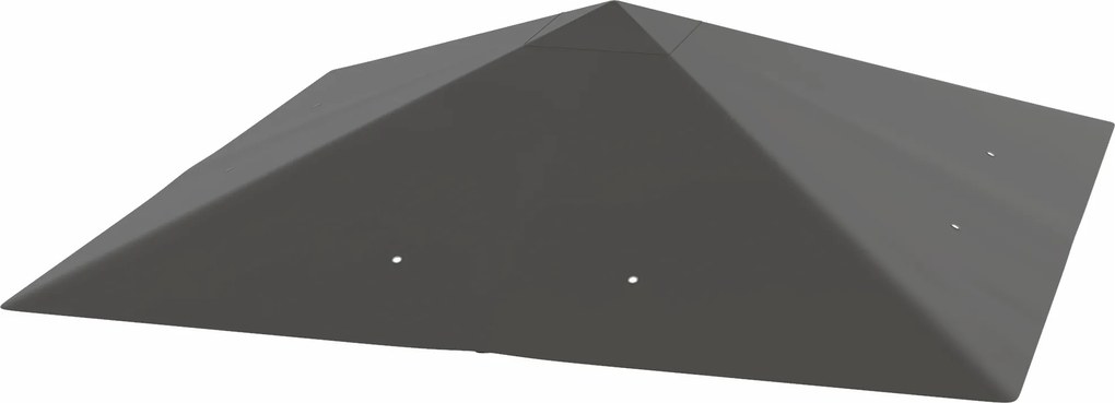 Outsunny Husă de schimb pentru pavilion 3 x 3 m, rezistentă la apă, acoperiș pavilion UPF30+, husă de schimb din țesătură Oxford 370 g/m², Gri | Aosom Romania