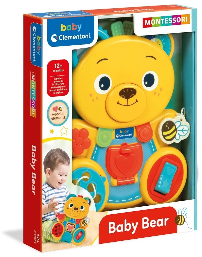 Clementoni Montessori Didactic Teddy Bear, 29 x 35x 5,5 cm