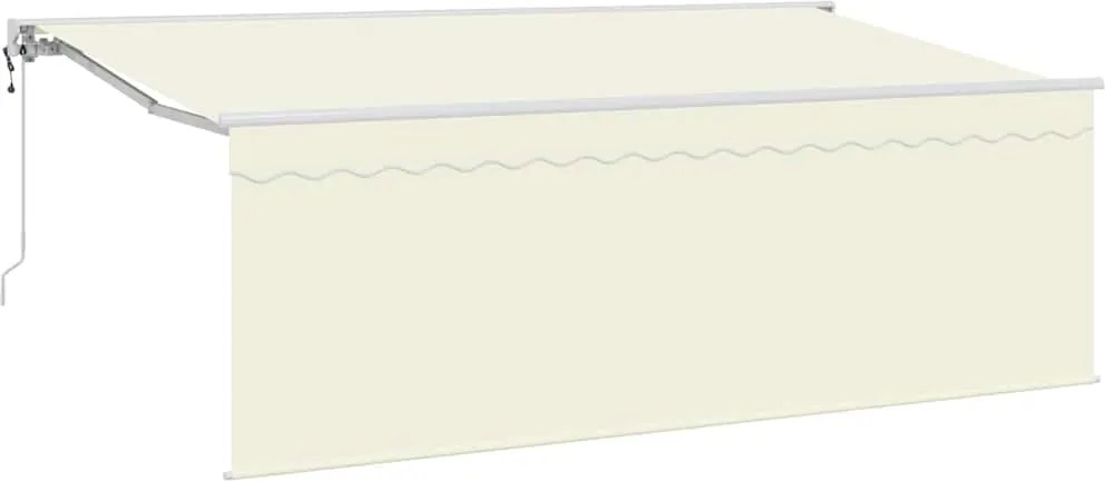 vidaXL Cortina Retractabilă Crem 350 x 200 cm Poliester și Aluminiu