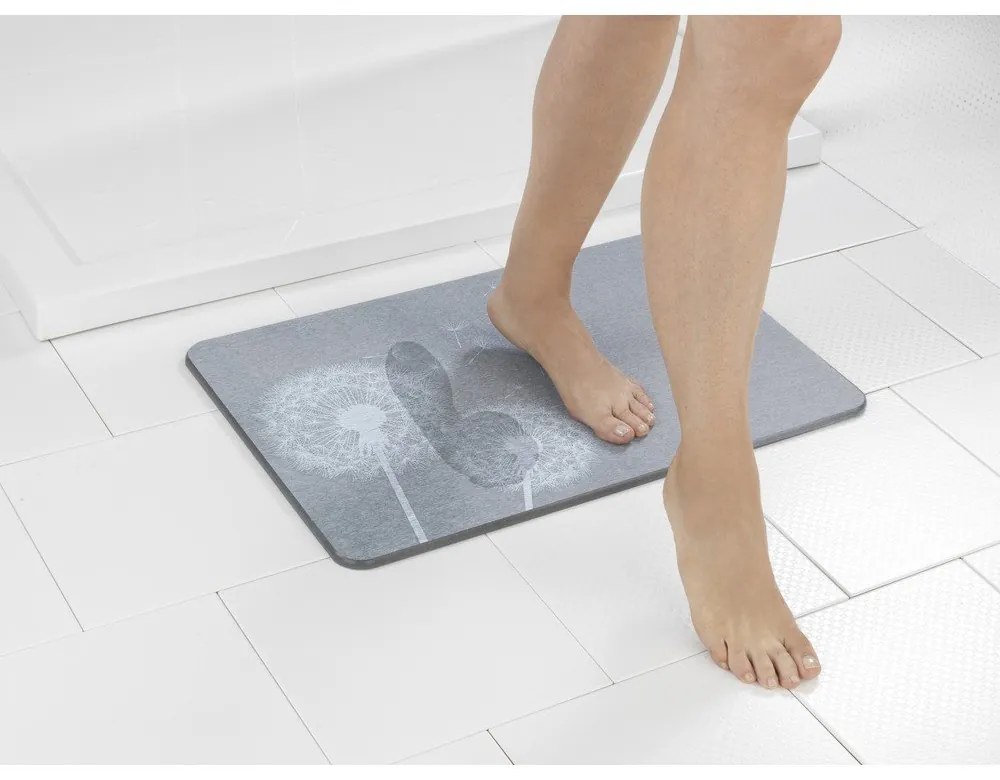 Covoraș de baie gri din diatomit 39x60 cm Astera – Wenko
