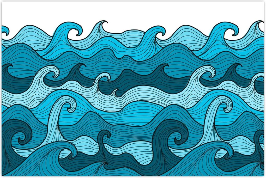 Tablou - Marea, abstracție (90x60 cm)