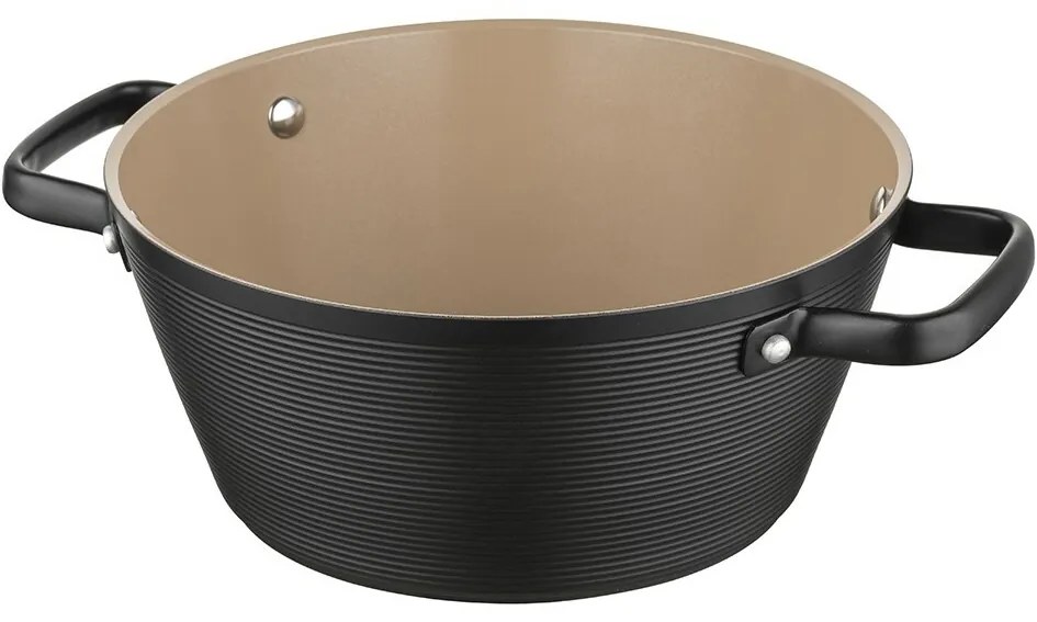 Florina Oală din aluminiu Carina Black 3,3 l, 24 cm, diam. 24 cm