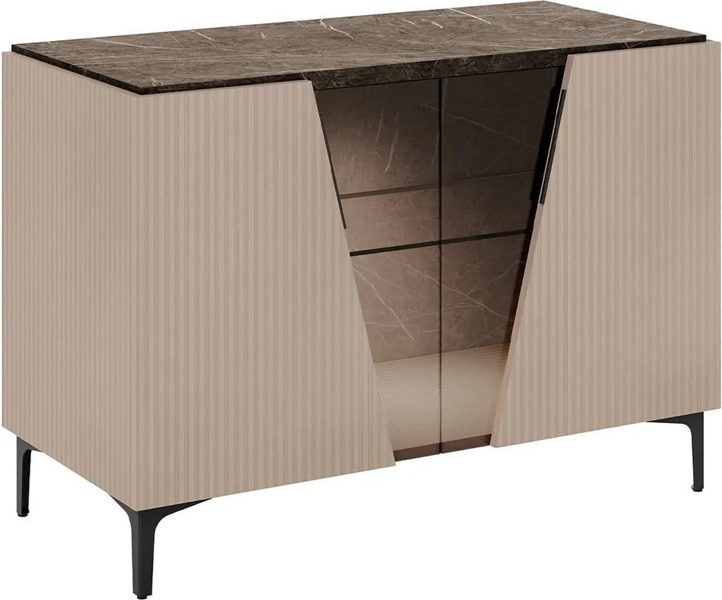 Bufet lemn masiv Fidia 2 uși, 133 × 48 × 92,5 cm