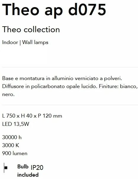 Aplica Led stil minimalist Theo ap d075 negru