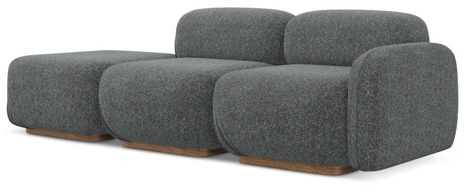 Șezlong modular gri (cu colț pe partea dreaptă) Ailani – Makamii