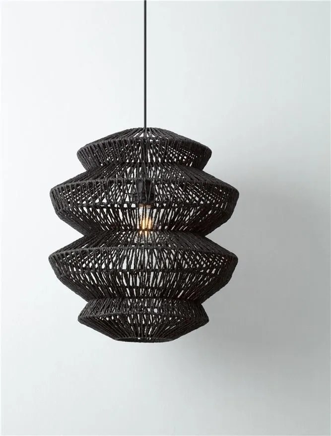 Lustra/Pendul design natural NUA negru