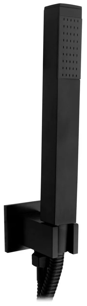 Set baterie pentru dus Lungo negru mat