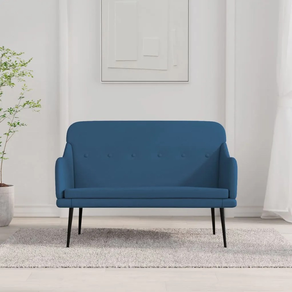 351490 vidaXL Bancă, albastru, 110x76x80 cm, textil