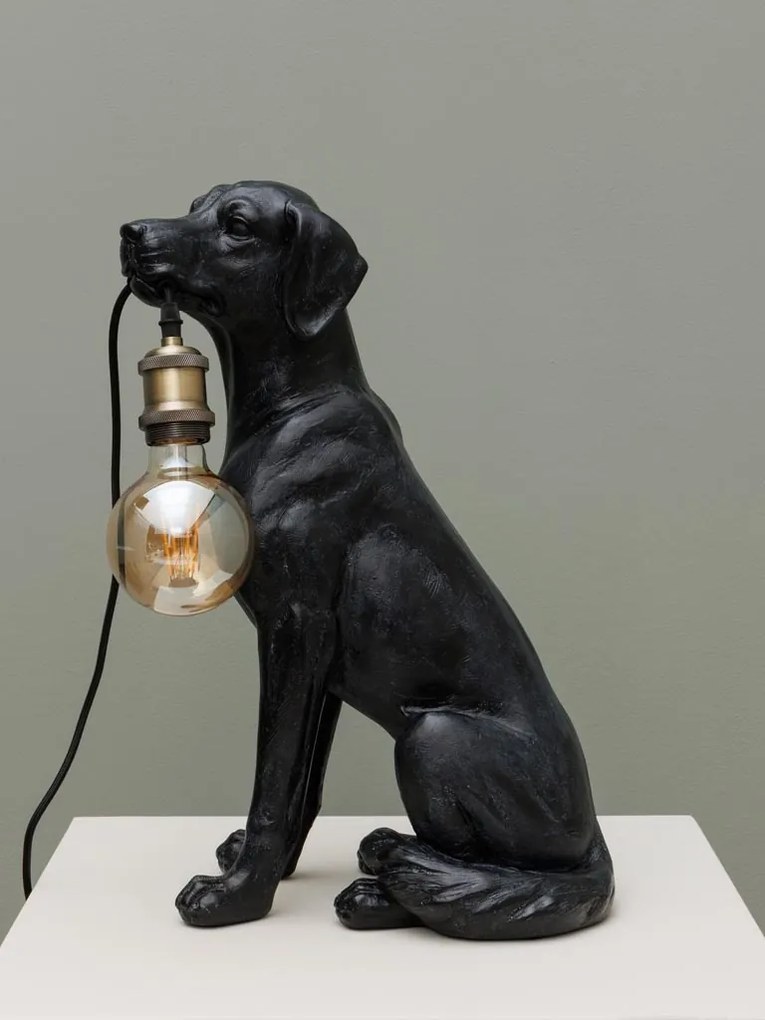 Lampa de masa, din rasina, forma de caine, Good Dog