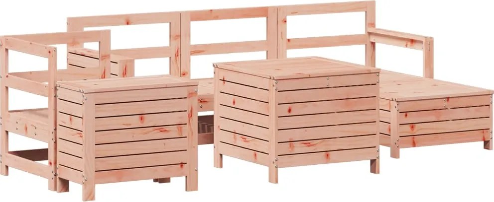 vidaXL Set canapele grădină, 7 piese, lemn masiv brad douglas