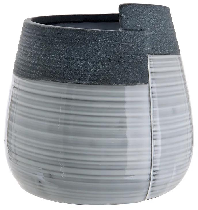 Vaza Porto Pack, ceramica, gri, 15x15x15,5 cm