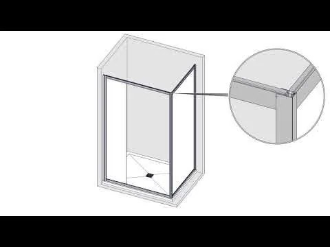 Cabina dus patrata cu usa glisanta rotativa KolpaSan Stellar DW 120x80 cm, negru mat