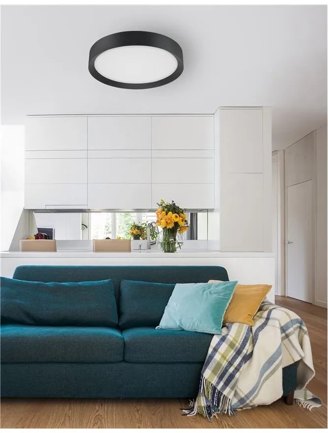 Lustra LED moderna design slim Luton negru NVL-9818452