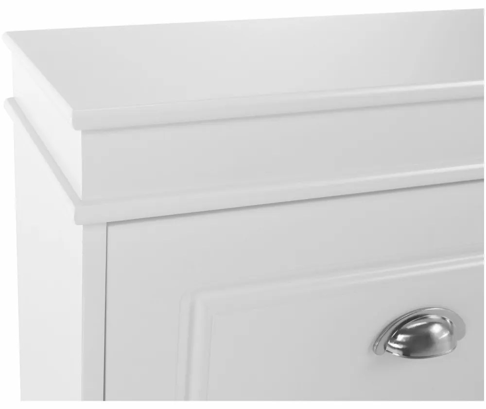 Pantofar, 4 compartimente, alb, mdf alb