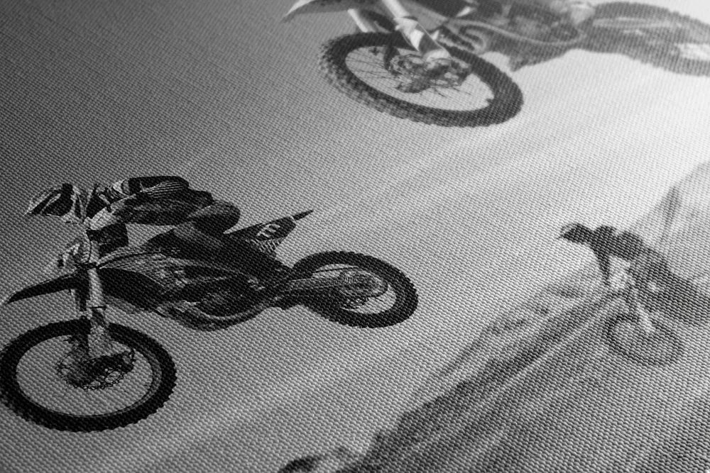 Tablou pentru motocicliști în alb-negru