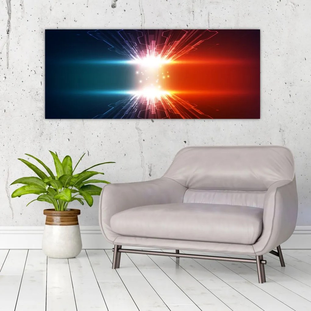 Tablou abstract cu glonț activ (120x50 cm)