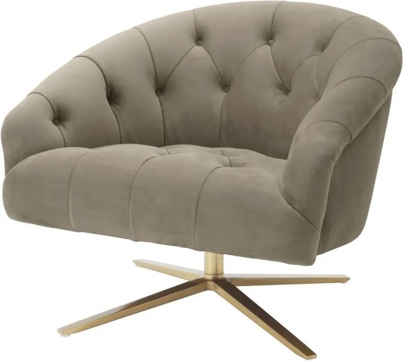 Scaun pivotant design elegant LUX Gardner, savona greige 115706 HZ