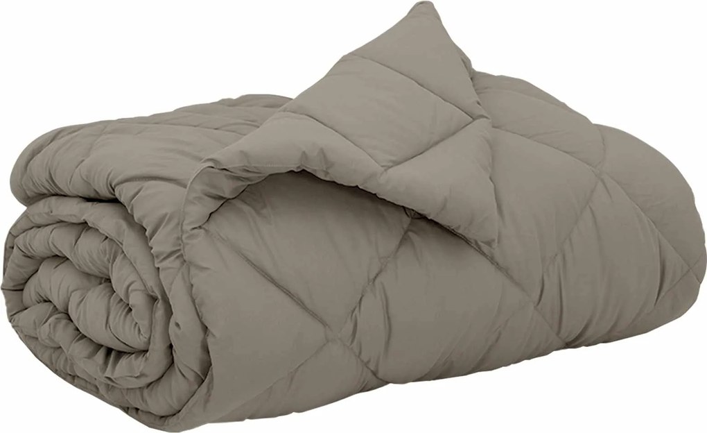 vidaXL Duvet complet pe tot parcursul anului Gri deschis 200 x 240 cm