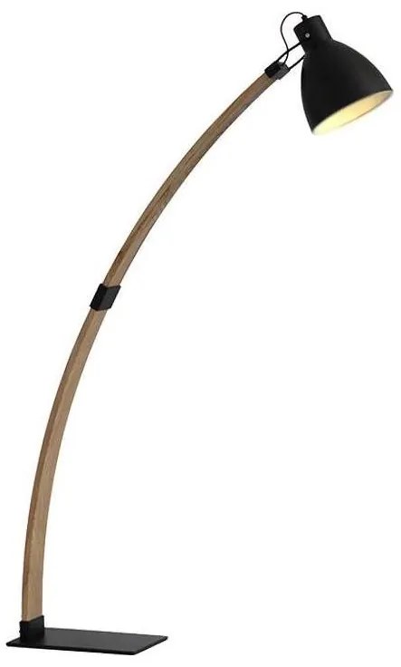 Lampă de podea 1xE27/60W/230V frasin/negru