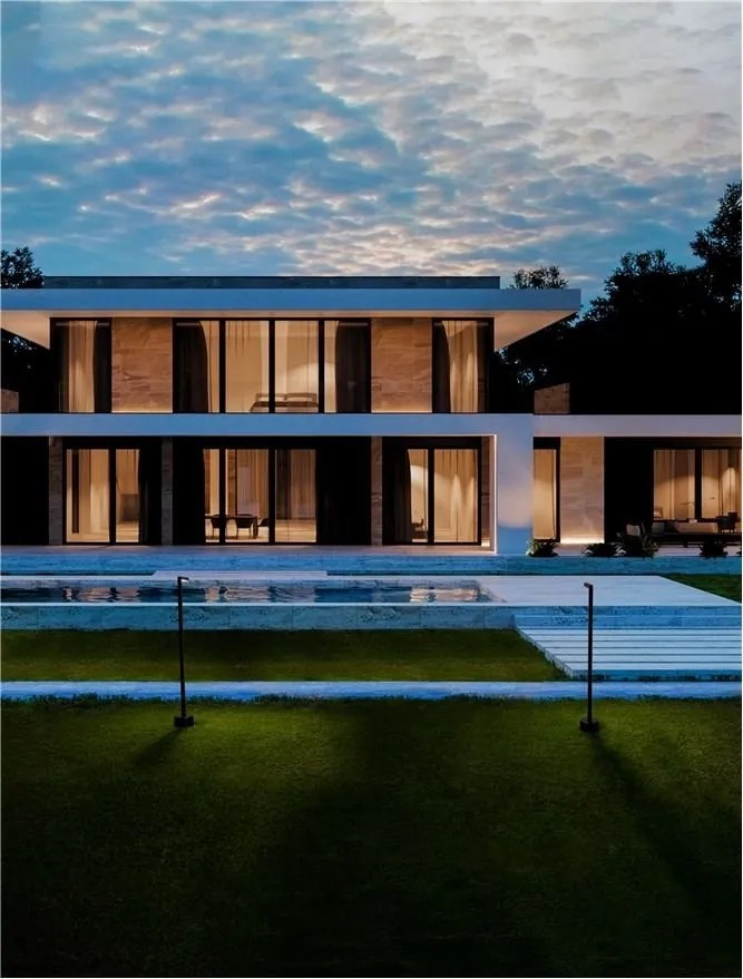 Stalp LED iluminat exterior modern IP65 PIPE H-65,5cm negru