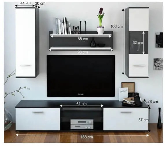 Living GLOBAL235 - alb/negru