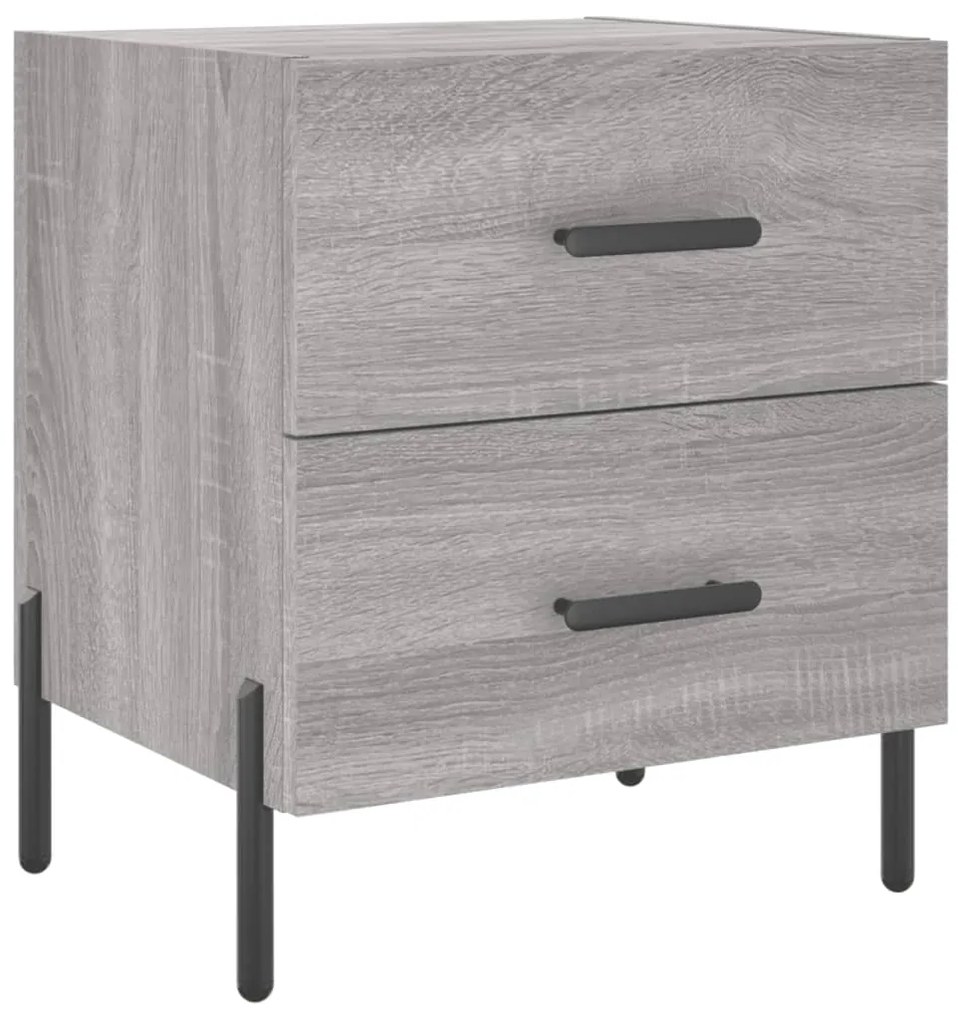 vidaXL Noptieră, gri sonoma, 40x35x47,5 cm, lemn compozit