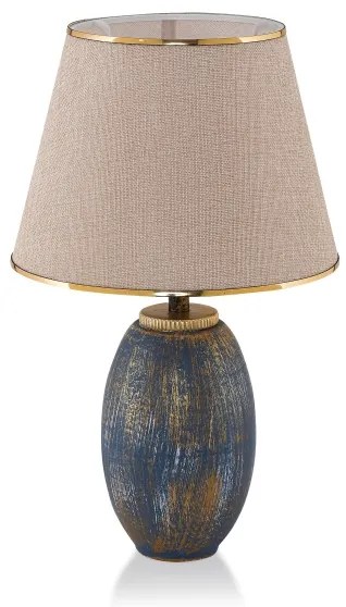 Lampă de masă RAMZES 1xE27/40W/230V crem/albastru