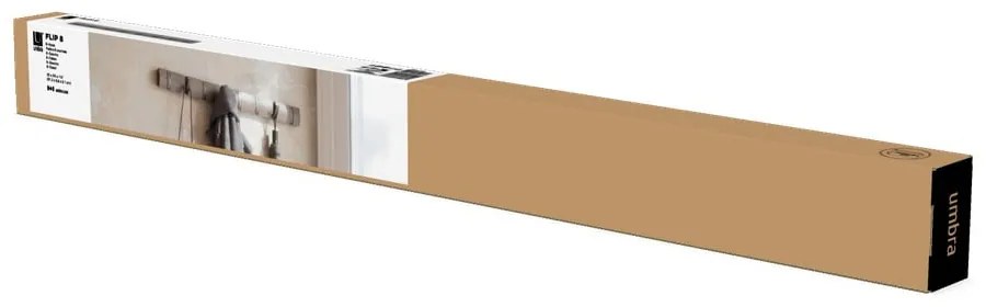 Cuier de perete gri din lemn masiv de plop Flip – Umbra