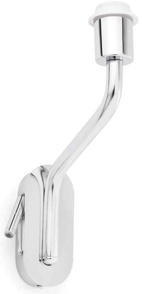 Aplica cu reader LED pe dreapta design elegant ETERNA crom/alb